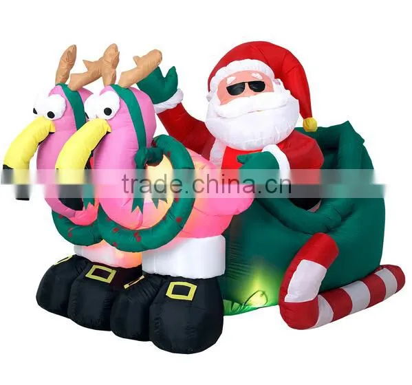 Christmas Decoration Inflatable Santa with Sunglasses
