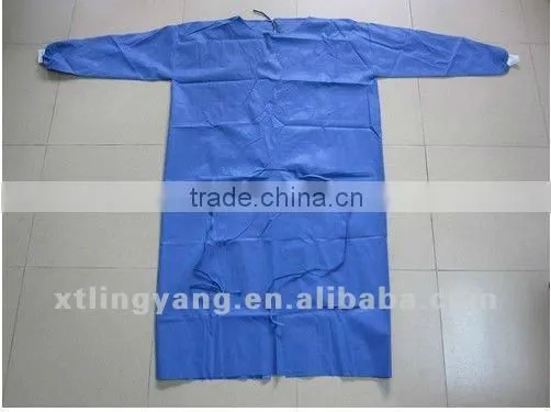 Long sleeve PP disposable medical gowns