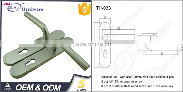 304 stainless steel interior double sided door handle lock