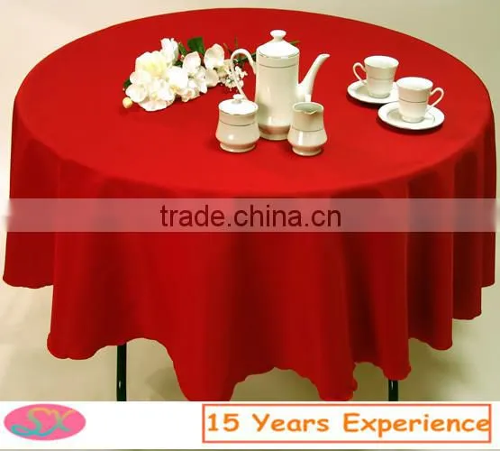 2016 Newest 100% Polyester Table Cloth for Wedding Wholesale in China
