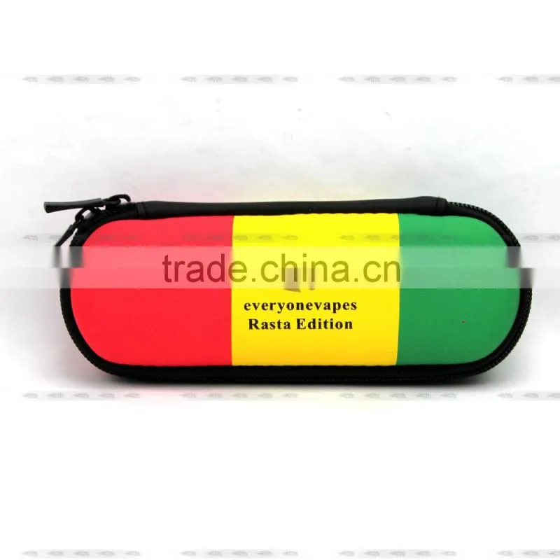 hotsale Red/green/yellow three bars ego ce4 zipper case zipper pencil case