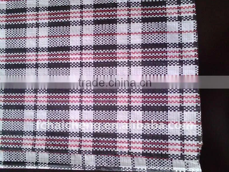 PP Woven Fabric shopper bags material with colored Stripes