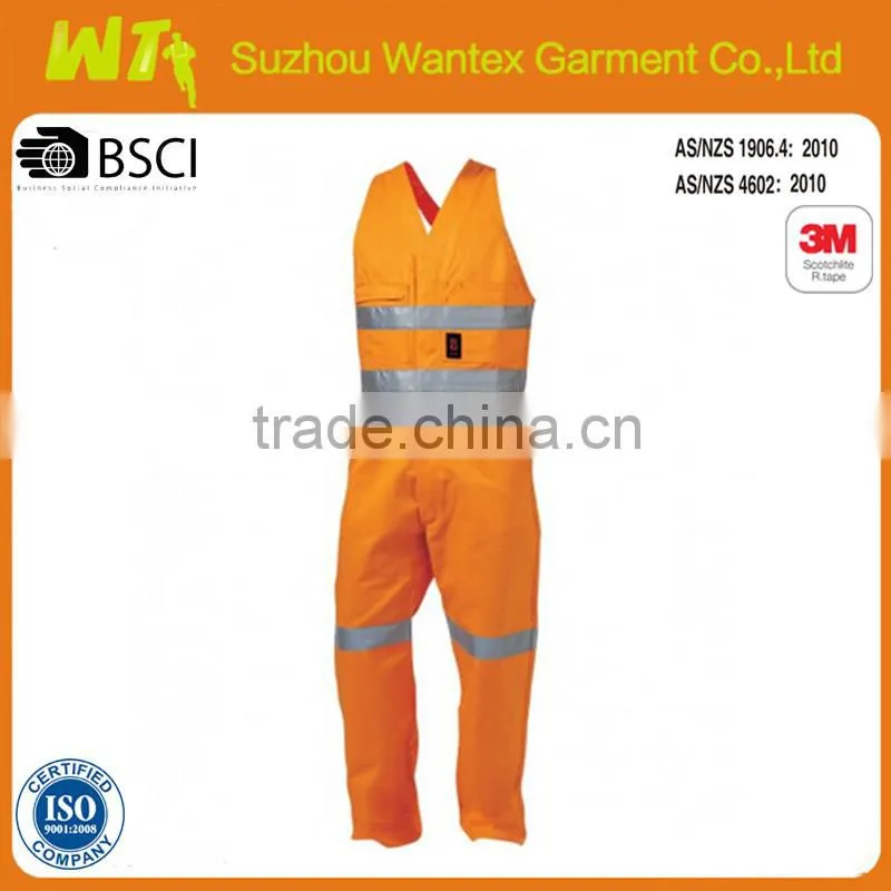wholesale hi-vis reflective sleeveless overall