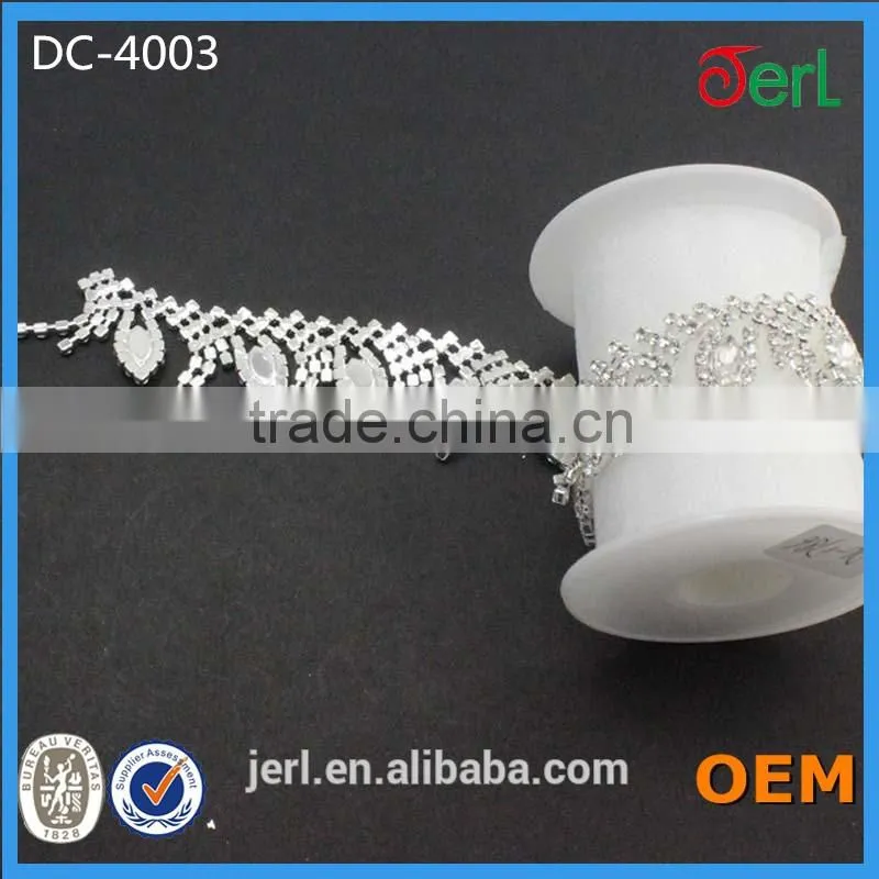 Wholesale rhinestone chain trims for wedding dress