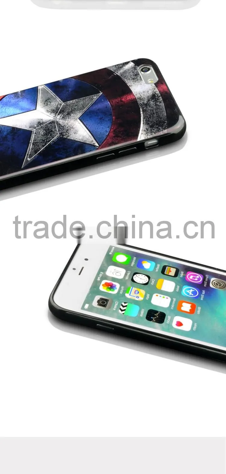 Custom Design Logo Pattern TPU Smartphone Case for iPhone 6/6 Plus IMD Sublimation Print Phone Case