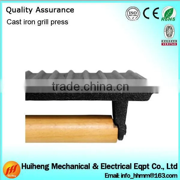 Wood Handle Cast Iron Grill Press