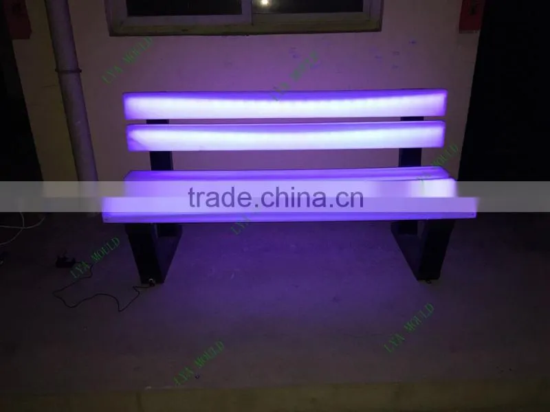 New LED Park Bench Garden Chair Plastic Material