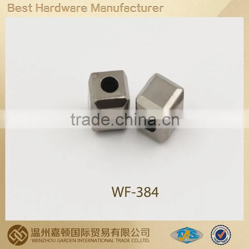 Square shape custom color plastic string cord end