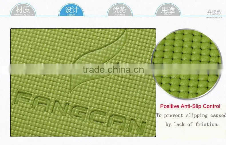 Custom Professional Pilates Eco Yoga Mat/Anti-slip Rubber PVC Yoga Mat