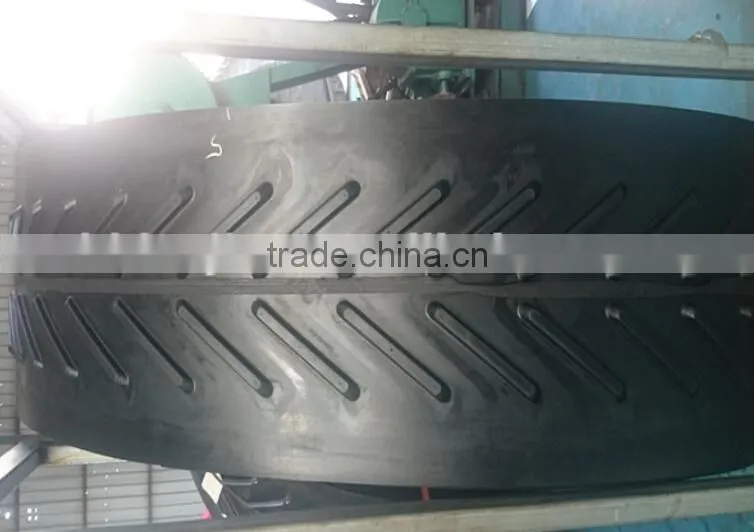 Raised rib modular conveyor belt, Chevron conveyor belt open V