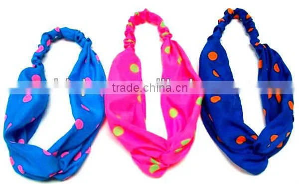 Fashion pink brown flower design headband