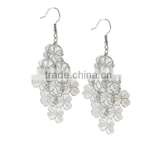 stainless steel women's new style teardrop dangle fashion earrings