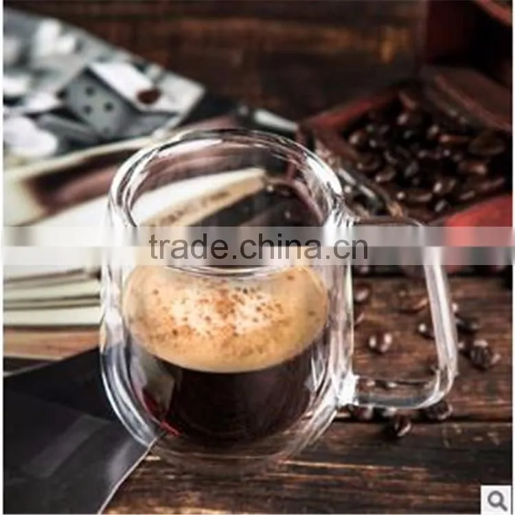 LOGO Custom Glassware Manufacturer borosilicate glass tea cup double wall glass cup