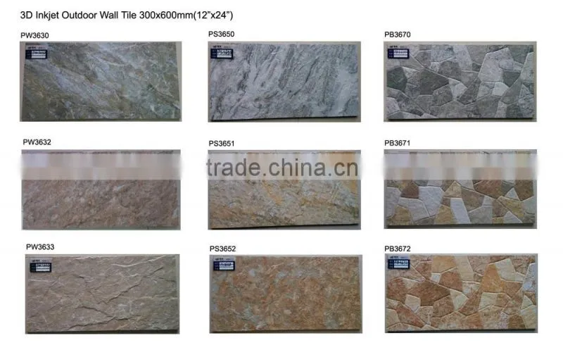 exterior 130x260mm outdoor ceramic digital wall tile factory offer