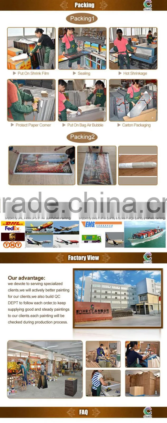 2015 Original Design Outer Wall Decoration Modern Flower Painting