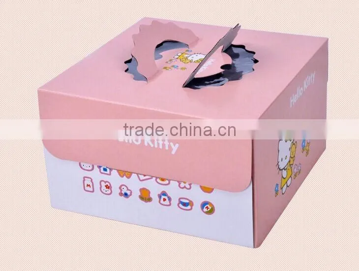 Custom Foldable Kraft cake paper box with Window