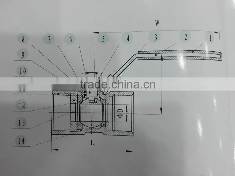 1000PSI/PN63 ASME B1.20.1 BS21.DIN2999/259 1-pc ball valve B101