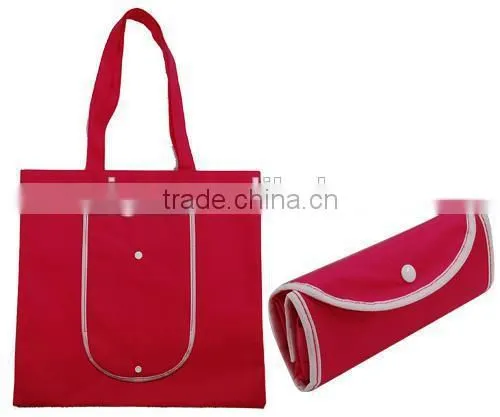 BSCI audit factory fold away bag/bag that folds into a pouch/foldable shopping bag