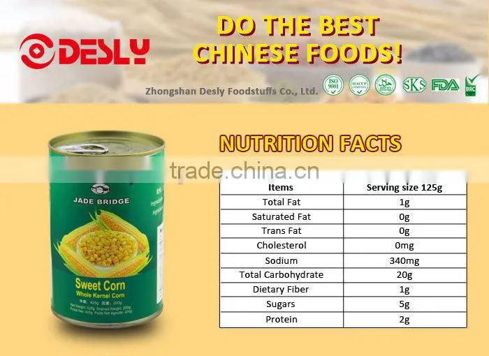 Best selling canned sweet corn