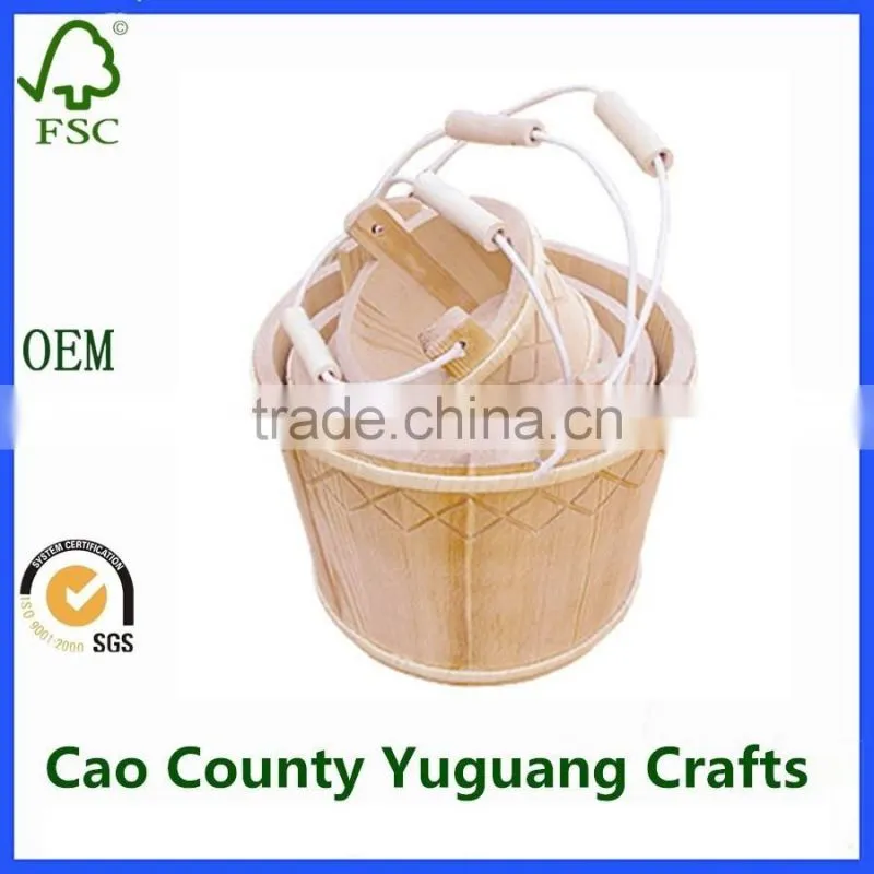 wooden water buckets sets for sale