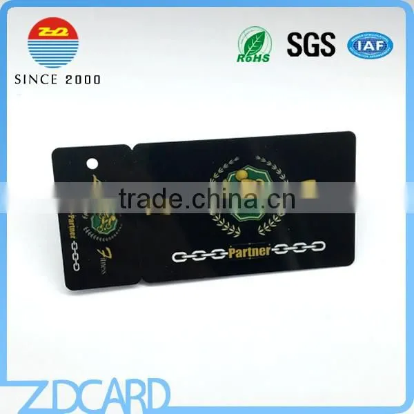 Loyalty PVC Combo Card with Break Off Punched Hole Key Tag