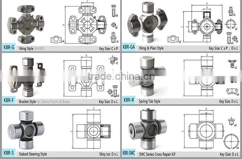KBR-0057-00 Universal Joint Korean Auto Parts Import