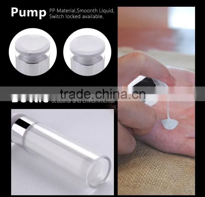 Empty luxury ABS plastic cosmetic lotion pump bottle