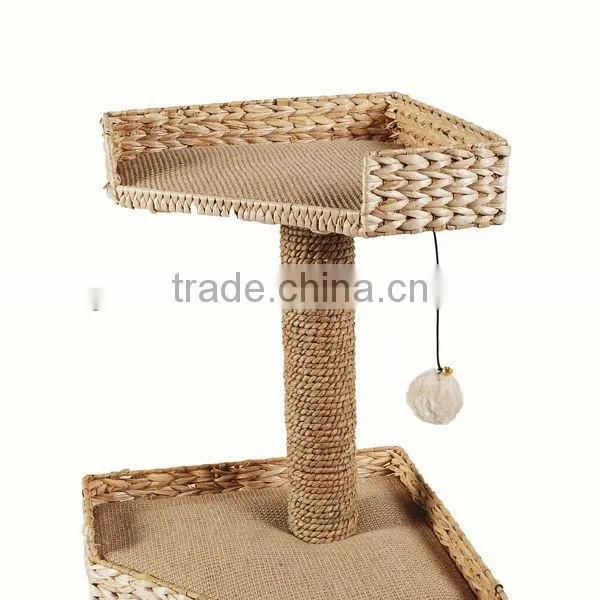 S&D hand made water hyacinth dog cribs , durable indoor wicker luxury cat house, cat cage