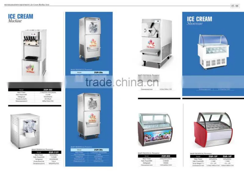 Guangzhou Manufacture Commercial soft Ice Cream Machine with CE(ZQR-370)