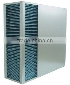 air to air conditioning exchange core for fluid bed for heat recovery