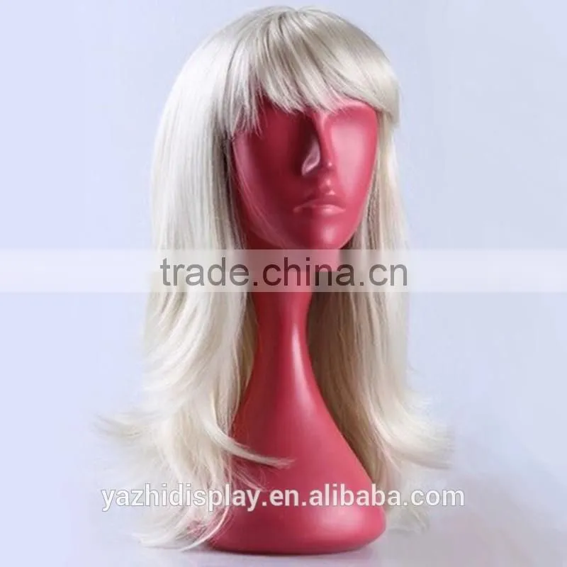Realistic hat and wig display female mannequin head for sale