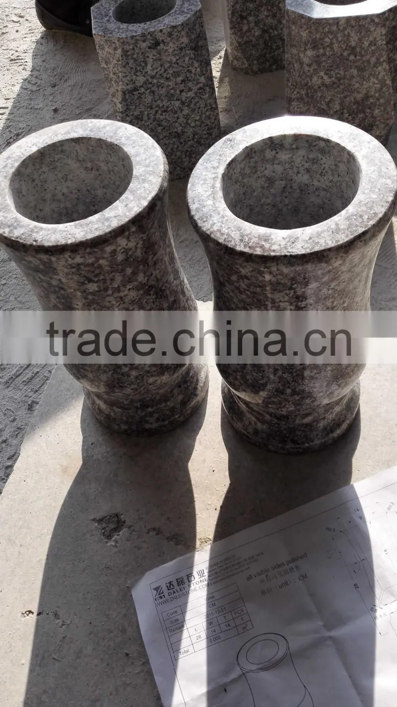 G664 Granite vases for gravestone