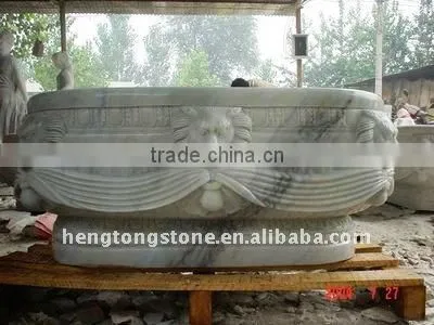 White Marble Square Bathtub