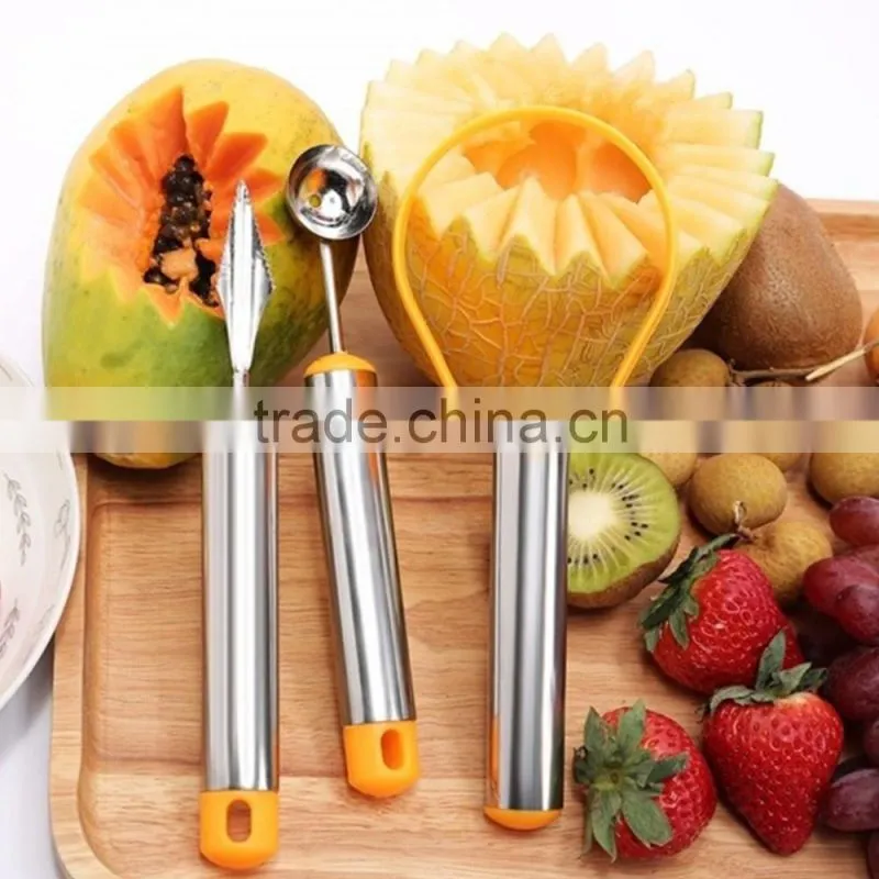 Multifunction Fruit Spoon Peeling Device Stainless Dig Fruit Kit