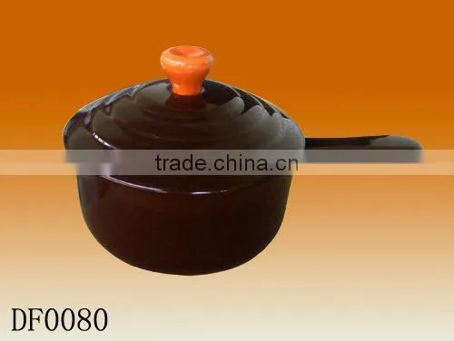 2pcs ceramic dinner set cassoulet pan with lid