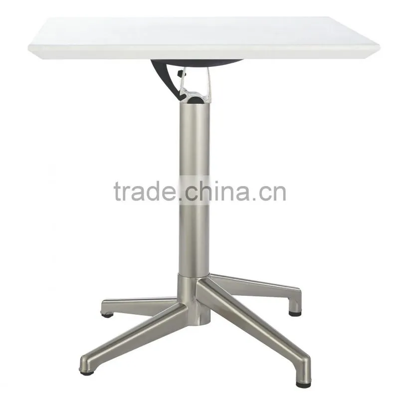 High quality fashion modern outdoor folded ABS top brushed aluminum cocktail table bar table LQ- BT306
