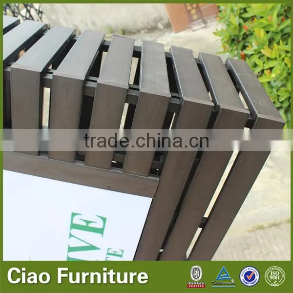 PS wood garden furniture flower pot with Led Lighting