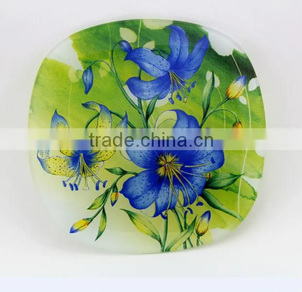 glass plate glass dinner set glass tray