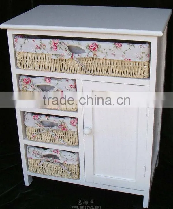 wicker drawer cabinet