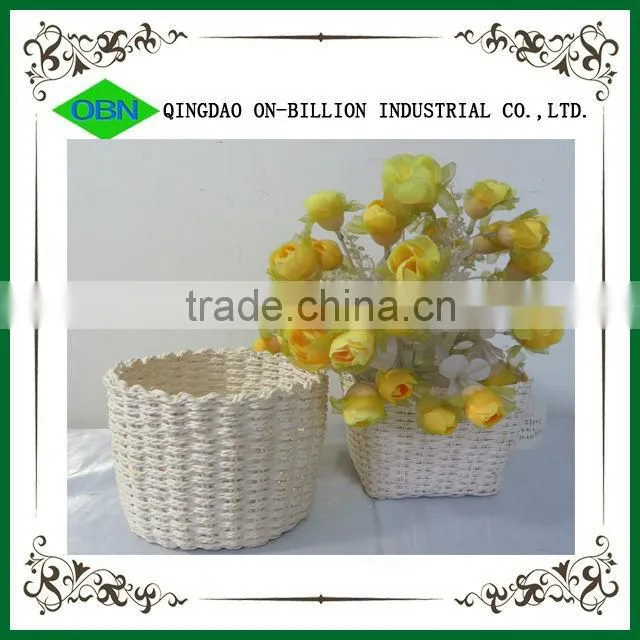 Decorate wedding flower girl basket white wedding baskets