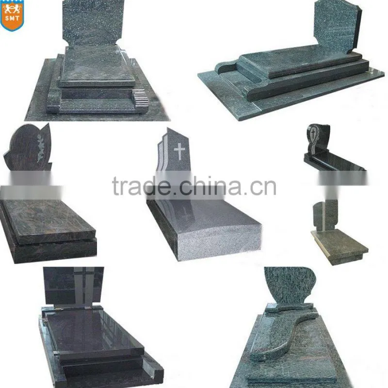 Chinese Shanxi Black Granite Headstone Tombstone & Monument