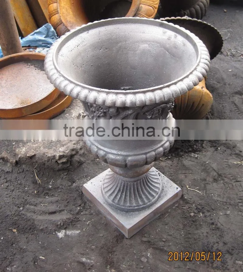 cast iron flower pot, garden flower pot, decorative flower pot