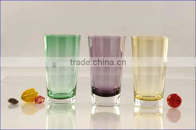 hot selling fancy color glass cup