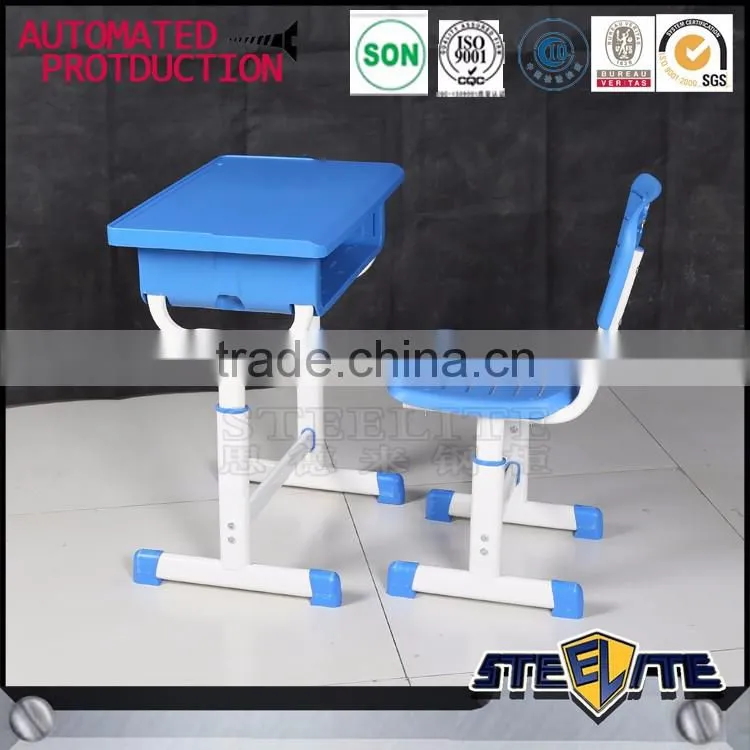 Adjustable height children desk and chair kids study table and desk for wholesales
