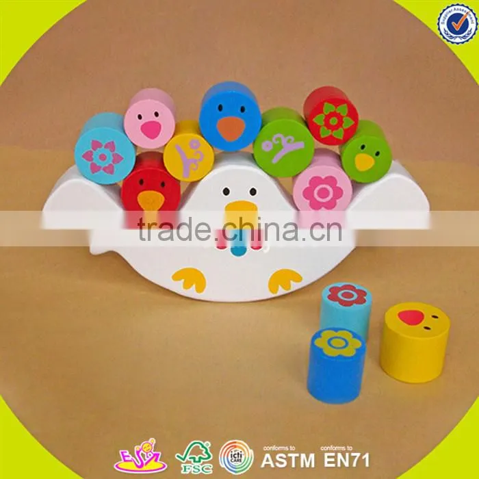 Wholesale hot wooden balance blocks toy for baby brain training wooden balance blocks toy W11F007