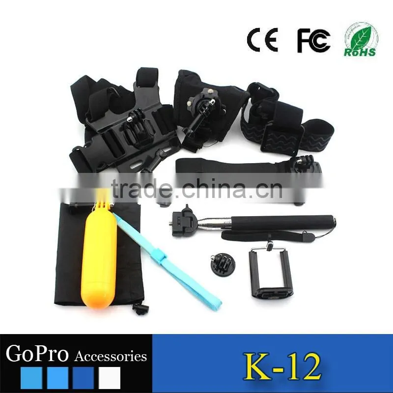Hot sale OEM factory 13 in 1 Gopros Accessories bundle sets for sports camera
