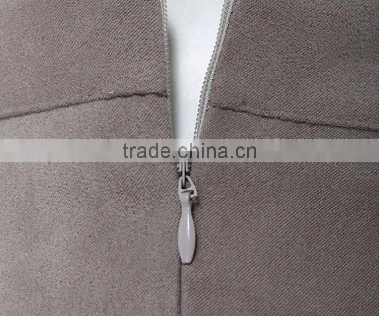 Newest Women's High Street Fashion Designe Sexy Grey Bandage Skirt