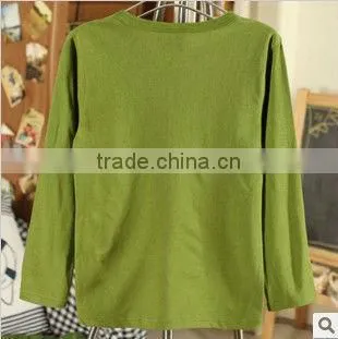 100% cotton popular children's printing t shirt long sleeve for kids