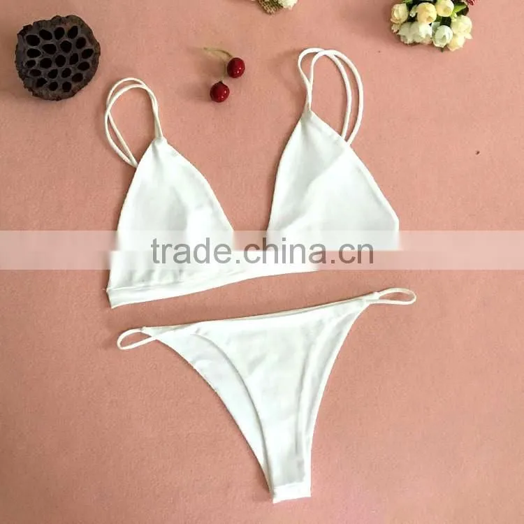 2016 new style 4 pure color fashion sexy girl bikini set