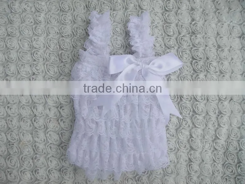 Newest style pop baby wear lace tops made in China